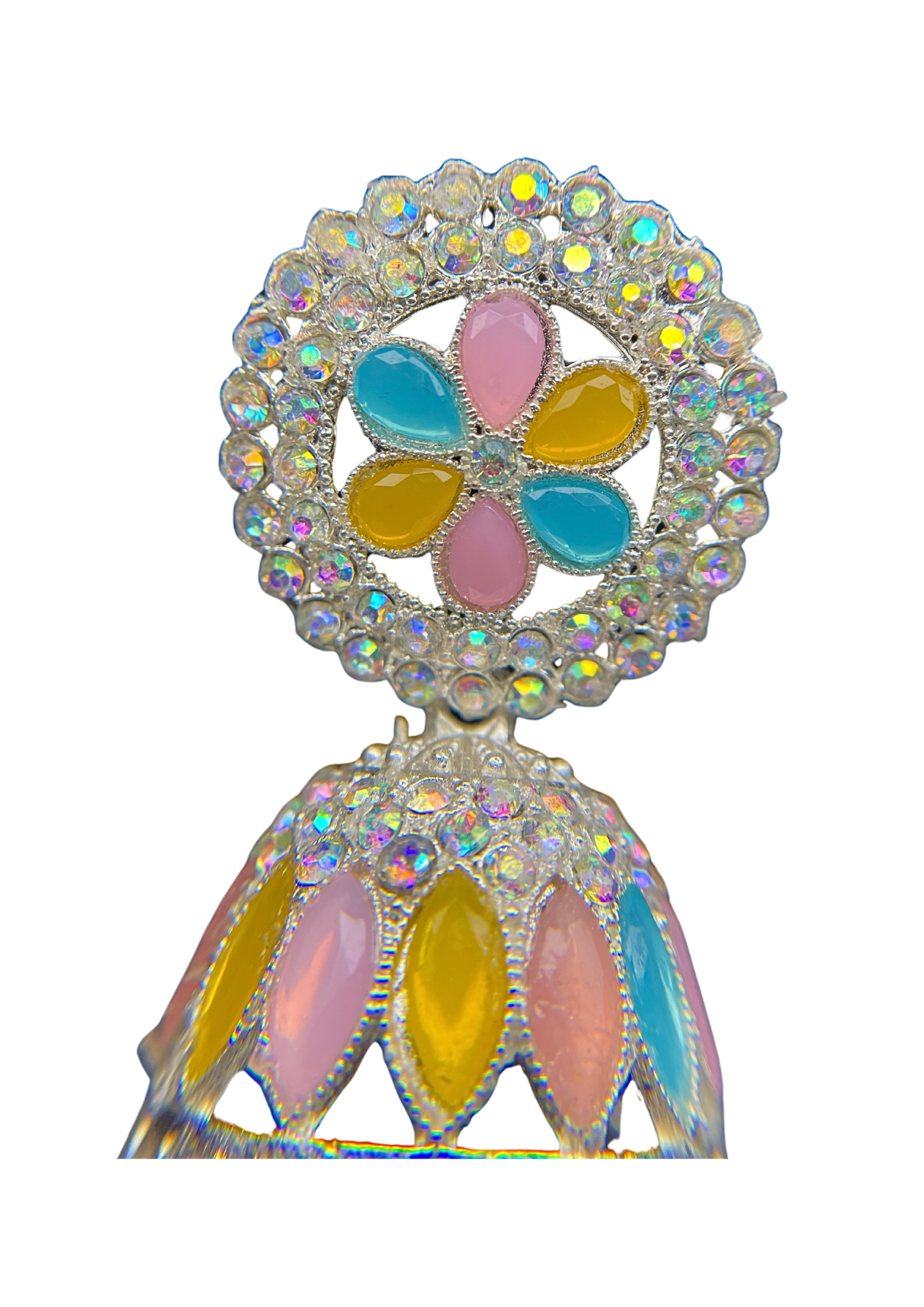 Vibrant Floral Multicolor Jhumka Earings